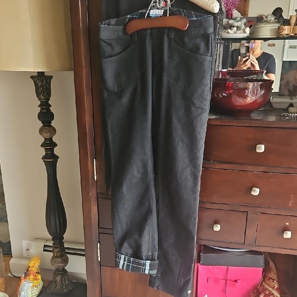Columbia New Vtg Plaid Contrast Inside Bottom Lined Like  pants